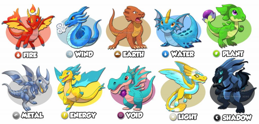 elements of student dragon in dragon mania legends